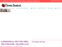 Tablet Screenshot of floreriasandoval.com.mx